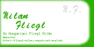 milan fliegl business card